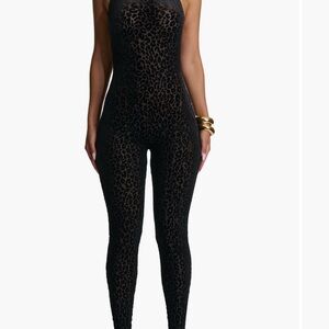 Naked Wardrobe Burnout Open Back Jumpsuit